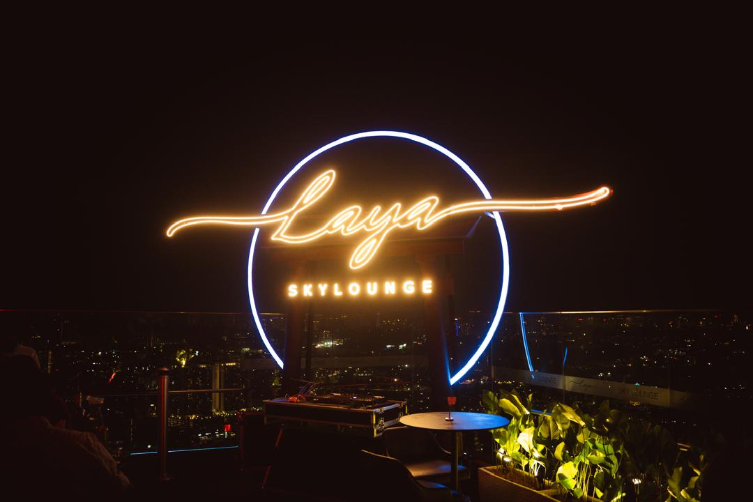 Laya neon ring over the skyline