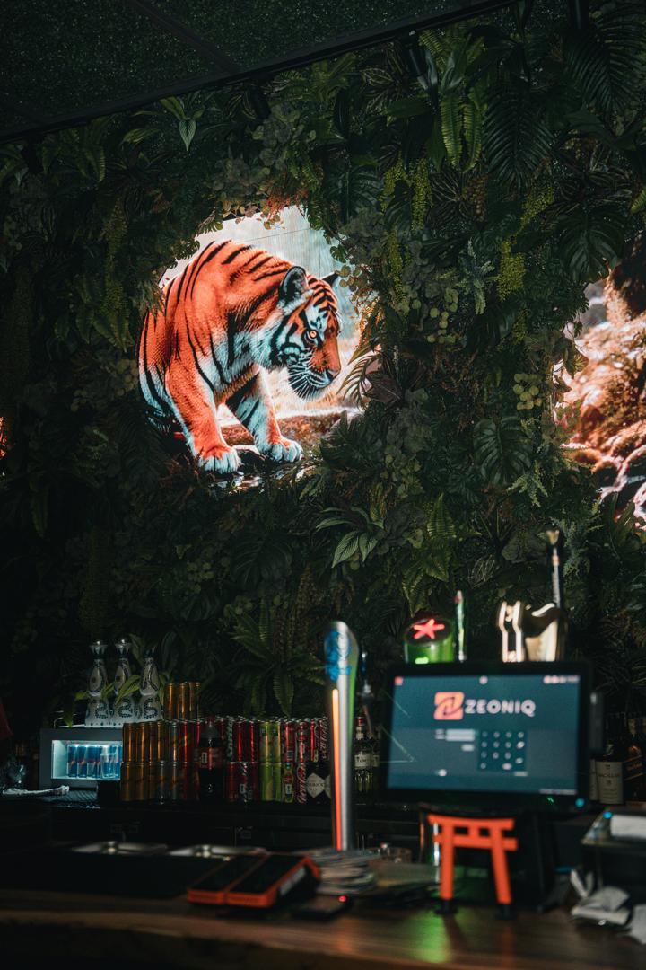 Digital tiger mural